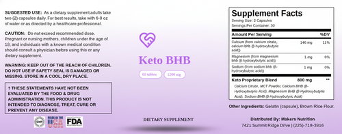 Keto BHB Burn 60 Caps image 1